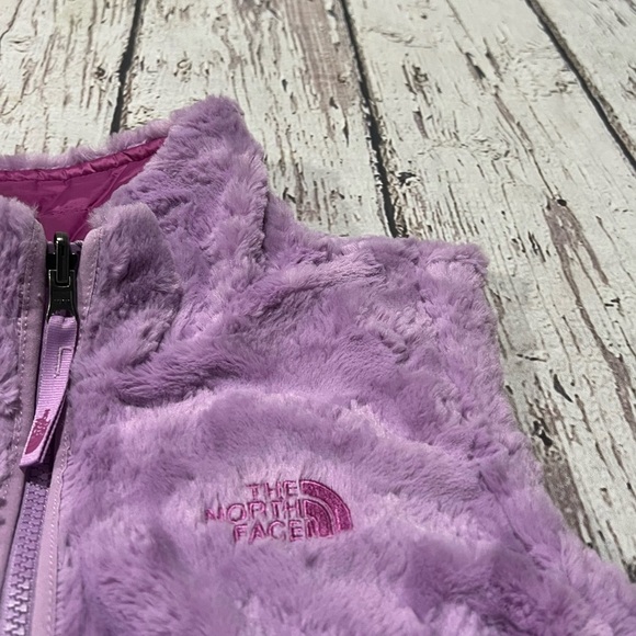 Girls the North Face Reversible Fleece Style Outwear Plush Zip Up Jacket Girls - Picture 10 of 13